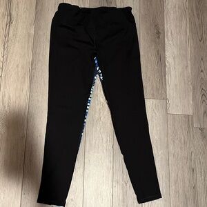 VSX Sport Victoria’s Secret Leggings Black Blue Pattern Small